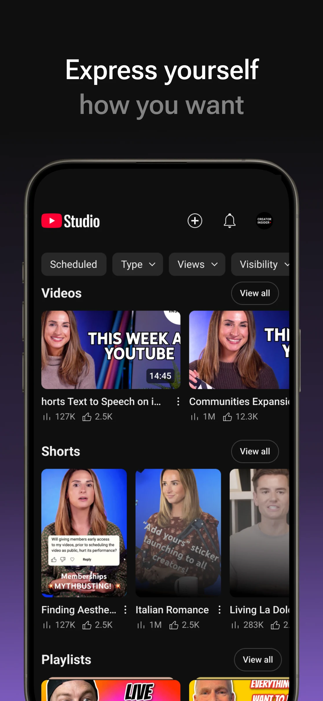 YouTube Studio screenshot