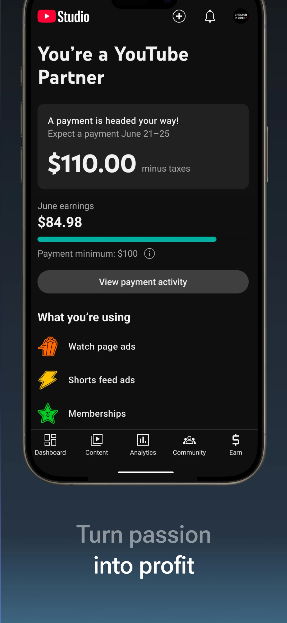 YouTube Studio screenshot